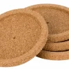 Flesonderzetter kurk 10,5 cm set van 4