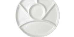 Fonduebord Wit 24,5 cm 6 vakken