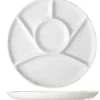 Fonduebord Wit 23,5 cm 6 vakken
