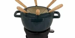 Fondueset Gietijzer 18cm Green Heron