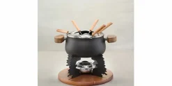 Fondueset zwart 6 personen