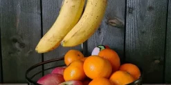 Fruitmand met bananenhanger zwart