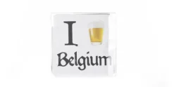 Glasonderzetters set van 4 "Belgium"