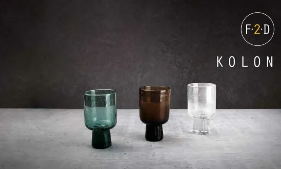 Glas op voet 25 cl Kolon brown