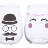 Glazen Mr and Mrs 47CL set van 2