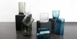 Glazen set 12-delig Blue Crackle