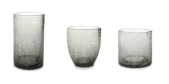Glazen set 12-delig Grey Crackle