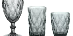 Glazen set 18-delig Grijs Gemstone Smoke