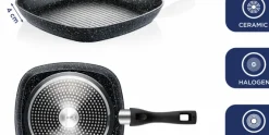 Grillpan 28 cm Black Marble Westinghouse