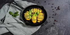 Grillpan 22cm Castard gietijzer mat zwart