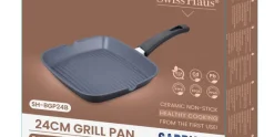 Grillpan 24 cm marmeren coating