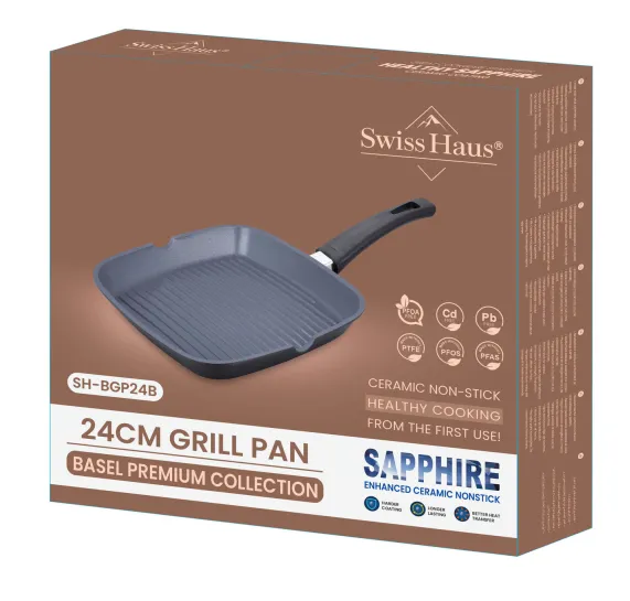 Grillpan 24 cm marmeren coating