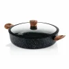 Hapjespan 32 cm Black Marble Wood Westinghouse