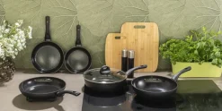 Hapjespan 28 cm Stonehenge Sola zwart