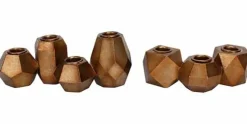 Kandelaar 2-delig Geometrical Blocks Antique Gold Brass