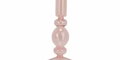 Kandelaar Roze 8,5 x 8,5 x 16 cm Glas