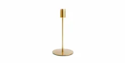 Kandelaar 10 x 20 cm Metaal Goud Pillar