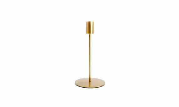 Kandelaar 10 x 20 cm Metaal Goud Pillar