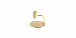 Kandelaar 10 x 8 cm Metaal Goud Pillar
