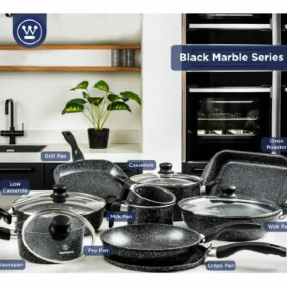 Koekenpan 30 cm Black Marble Westinghouse