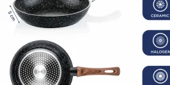 Koekenpan 24 cm Black Marble Wood Westinghouse