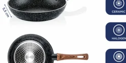 Koekenpan 26 cm Black Marble Wood Westinghouse