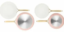 Koekenpannenset 2 delig Elegance roze goud