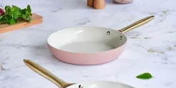 Koekenpannenset 2 delig Elegance roze goud