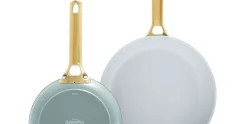 Koekenpannenset 2 delig Greenpan Padova Smokey Blue Gold