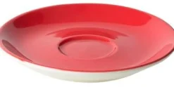 Koffie schotel 13,5 cm rood Bart Maastricht Porselein Colour Cafe