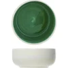 Kom 13,5cm wit-groen Invertida
