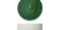 Kom 13,5cm wit-groen Invertida