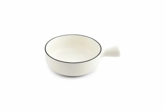 Kom met handvat 15 cm Wit Nero