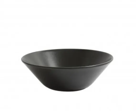 Kom rond mat zwart 17,5 cm