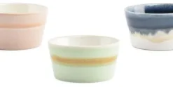 Kom set 3-delig 10 x 5 cm Flow