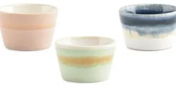 Kom set 3-delig 6,5 x 4 cm Flow
