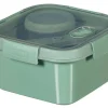 Lunchbox met bestek en sausbakje Smart to go eco groen 1,1 L Curver