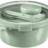 Lunchbox met bestek rond 1,6 L groen Smart to go eco Curver
