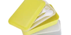 Lunchbox 2 x 600 ml groen met bestek