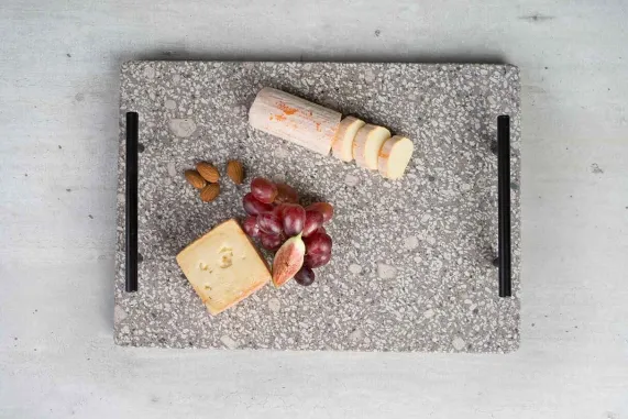 Medical Stone tray met metalen greep 35 x 25 cm