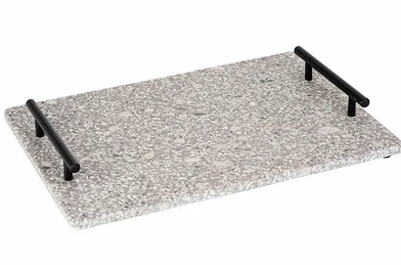 Medical Stone tray met metalen greep 35 x 25 cm