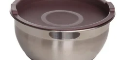 Mengkom met deksel en siliconen bodem