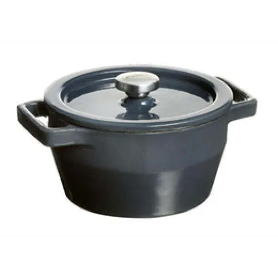 Mini braadpan gietijzer 10 cm grijs Slowcook