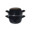 Mosselpan zwart 1,7 liter - 16 cm