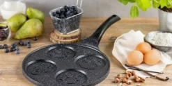 Pannenkoekenpan Keramische Coating 26 cm 4 Kops Smiley Edënbërg Stonetec Line