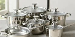Pannenset RVS 12-delig