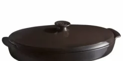 Papillote ovenschaal met deksel 41 cm Emile Henry Fusain