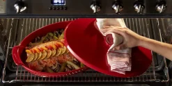 Papillote ovenschaal met deksel 41 cm Emile Henry Fusain