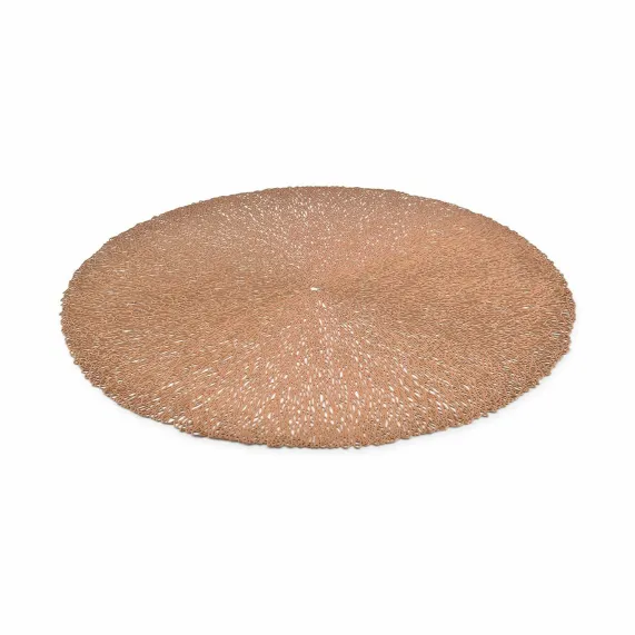 Placemat 38 cm zwart Koper