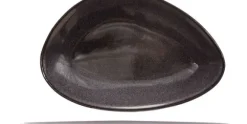 Plat bord driehoekig 33cm Black Granite